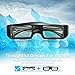ExquizOn 3D Glasses 2 Packs 120Hz Active Shutter Rechargeable Lightweight for All Ultra-Clear Hd Ready Bluetooth 3D TV Sony, Panasonic, Sharp, Toshiba, Mitsubishi, Samsung