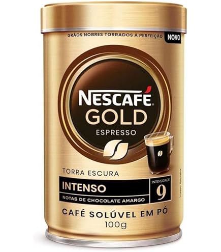 Nescafé Gold Espresso, Equilibrado 8, Café Solúvel em Pó, 100g