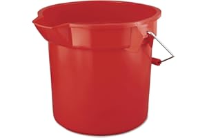 Rubbermaid Commercial Products BRUTE 3.5 Gallon Round Bucket Red Heavy-Duty Construction for Professional/Janitorial Cleaners