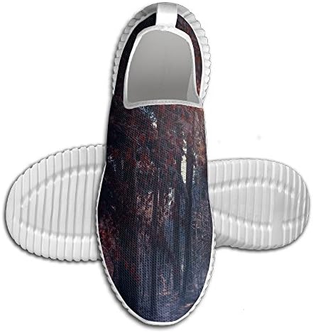 WHENLUCKY Running Shoes Men Women All Over 3D Printed Mesh Slip On Nice Winter Leaf Casual Shoes 41