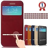 iPhone 6S Plus Case, Aerb [Classic Series] Smart Touch Metal Answer Calls Front Flip Cover for Apple iPhone 6S Plus 5.5