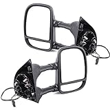 Ships From USA New For 1999-2007 Ford F250 F350 Pickup Truck Super Duty Power Heated Telescoping Dual Arm Tow Mirror Left & Right