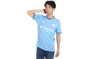 PUMA Men’s Manchester City FC 2024/25 Replica Home Soccer Jersey - Team Light Blue