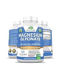 Cápsulas Magnesium Glycinate 0.01 oz, veganas, máxima biodisponibilidad, queladas, sin aditivos,...