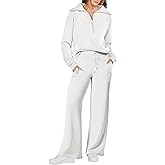 ANRABESS Women 2 Piece Outfits 2025 Fall Fashion Airport Wide Leg Pants Lounge Set Leisure Travel Vacation Clothes Sweatsuits