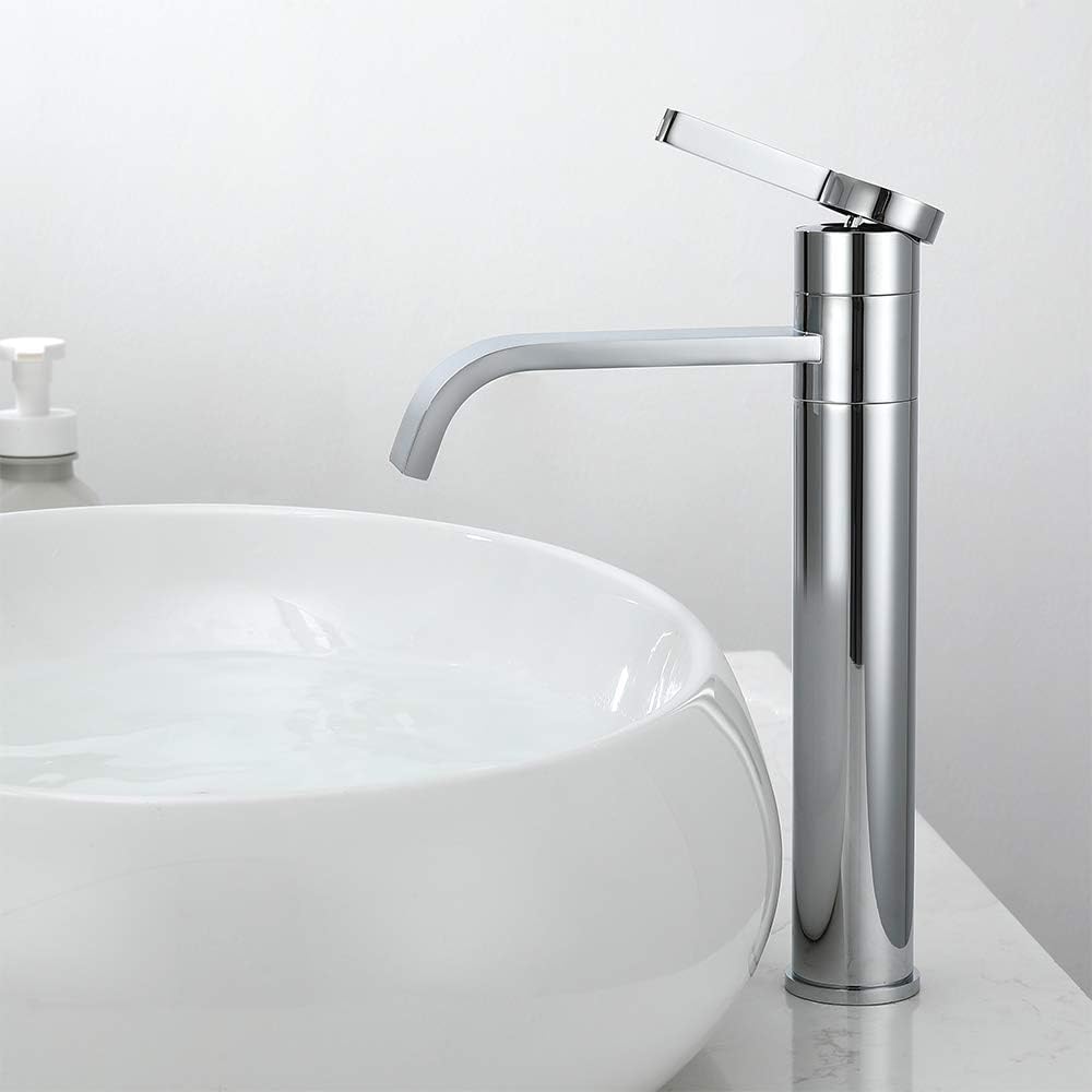 HOMELODY Wasserhahn Bad Wasserfall Hoch,360° Schwenkbare