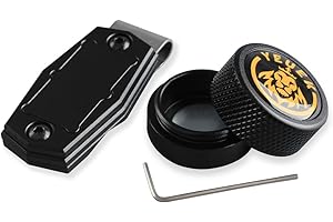 YEUEK TAOM Pool Chalk Holder Round Shaped Practical Tool Billiards Accessories Magnetic Mini Chalk Tip Case Container Round Box Billiards