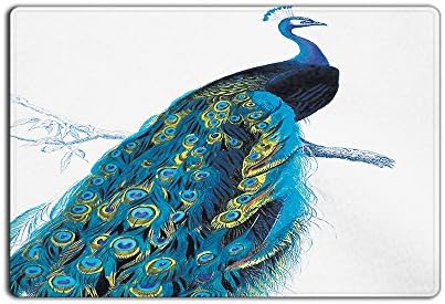 CHARM HOME Beautiful Peacock Feathers Custom Doormat 23.6(L) x 15.7(W)