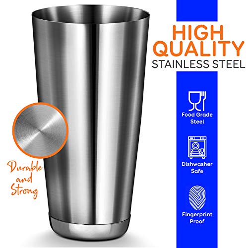 NutriChef Mixology Barkeeper-Cocktail-Shaker-Set – 15 & 850 ml Edelstahl-Cocktail-Bar-Set – Essentials Martini Making… – Bild 5