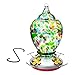 Best Home Products Hummingbird Feeder with Perch - Hand-Blown Glass Feeders | Autumn Impressions (Multi)