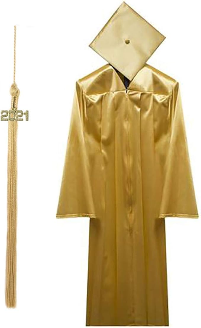 Graduation Cap Gown Tassel Set 2021 Old Gold Amazon.in Clothing