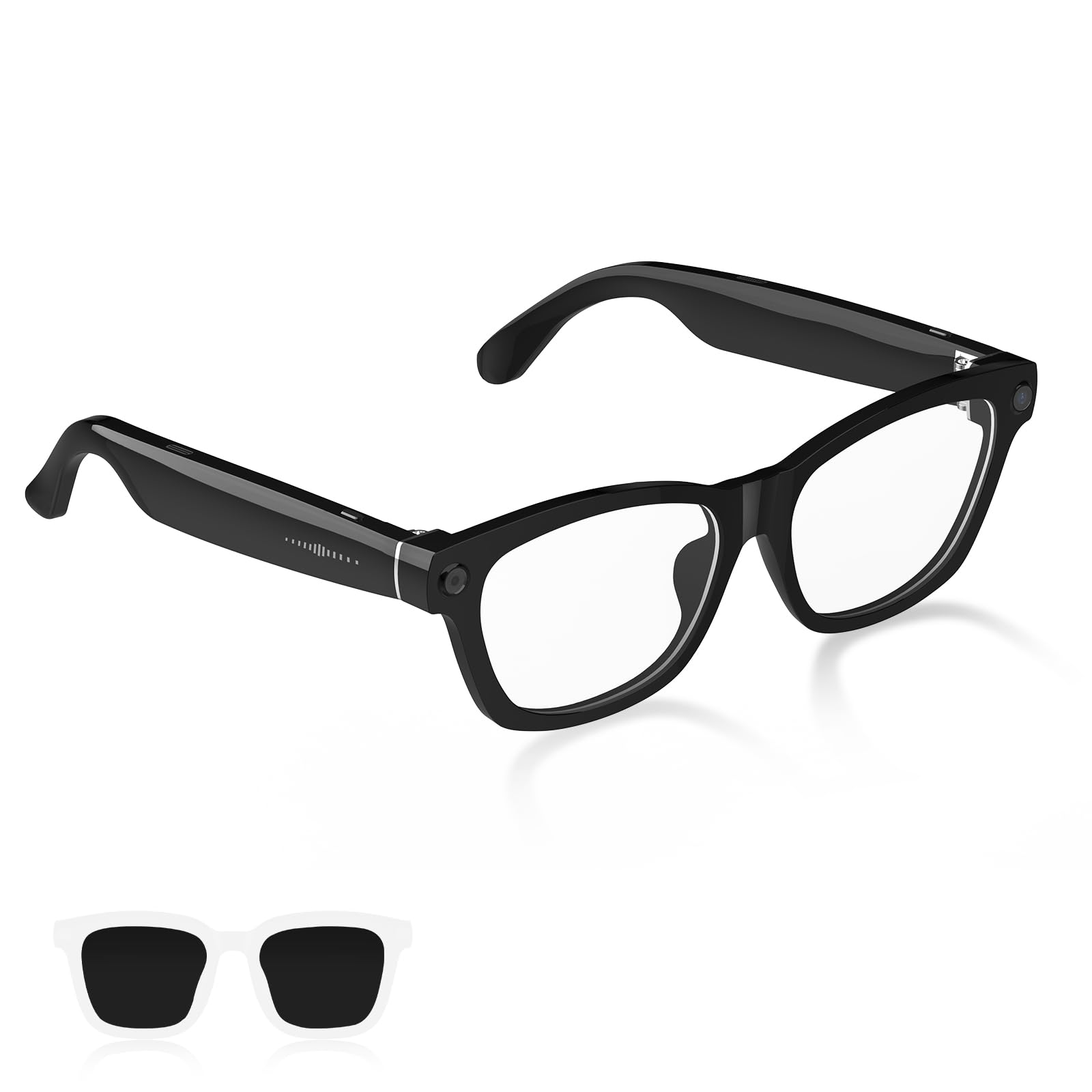 Photo 1 of AI Smart Glasses with HD 800W Camera & 1080P Video Recording - AI Assistant (ChatGPT) for Translation, Voice & Music Control - Bluetooth 5.3 & WiFi - Comes with Anti-Blue Light & Polarizing Lenses