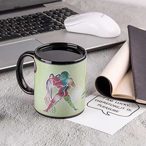 Constellation Mug 12 OZ Color Changing Mug Ceramic Magic Heat Changing Coffee Mug Novelty Christmas Gifts - Aquarius