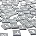 CleverDelights 100 Wood Letter Tiles - Gray Color - Complete Set - Game Replacement Pieces
