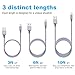 Lightning Cable,ONSON iPhone Cable 4Packs 3FT 6FT 6FT 10FT to USB Syncing and Charging Cable Data Nylon Braided Cord Charger for iPhone 7/7 Plus/6/6 Plus/6s/6s Plus/5/5s/5c/SE and more (Gray&White)