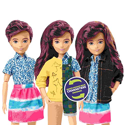 Mattel GKV46, Creatable World Deluxe Charakter Set, individuell gestaltbare Puppe DC-965 Mehrfarbig – Bild 4