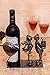 Clever Creations Metal Wine Bottle Holder, Vintage Figurine Wine Rack Décor for Tables, Shelves and Countertops, Couple Kissing