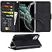 Arae Compatible with iPhone11 Pro Max Case with Card Holder and Wrist Strap Wallet Flip Cover for iPhone11 Pro Max,Black