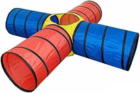 Girls Boys Play Four 4 Tunnel Tent Childrens Kids Pop Up Indoor Outdoor Garden