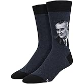 Socksmith President Lyndon B Johnson Navy Heather 10-13 (Men's Shoe Size 7-12.5)