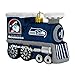 NFL Seattle Seahawks Blown Glass Train Ornament