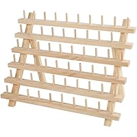 UgyDuky Wooden Thread Rack, 60 Spools Sewing and Embroidery Thread Holder, Braiding Hair Organizer for Sewing Quilting Embroi