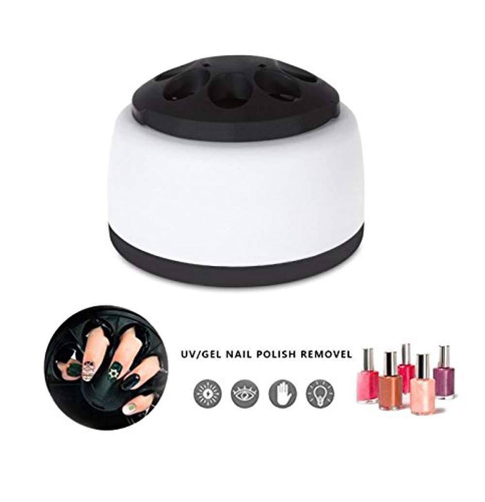 Portable Electric Steam Nail Polish Remover Machine Professional Steam off Gel Removal Machine Harmless UV Gel Nail Steamer Beautyt Salon Nail Tools for Home Use (Black)