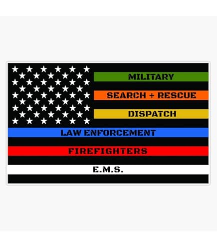 Project Thin Line Thin Blue/Red Line American Subdued Flag Decal – Vinyl – Glossy