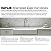 Kohler K-5848-0 Napa under-mount bar sink with no faucet holes, 1, White