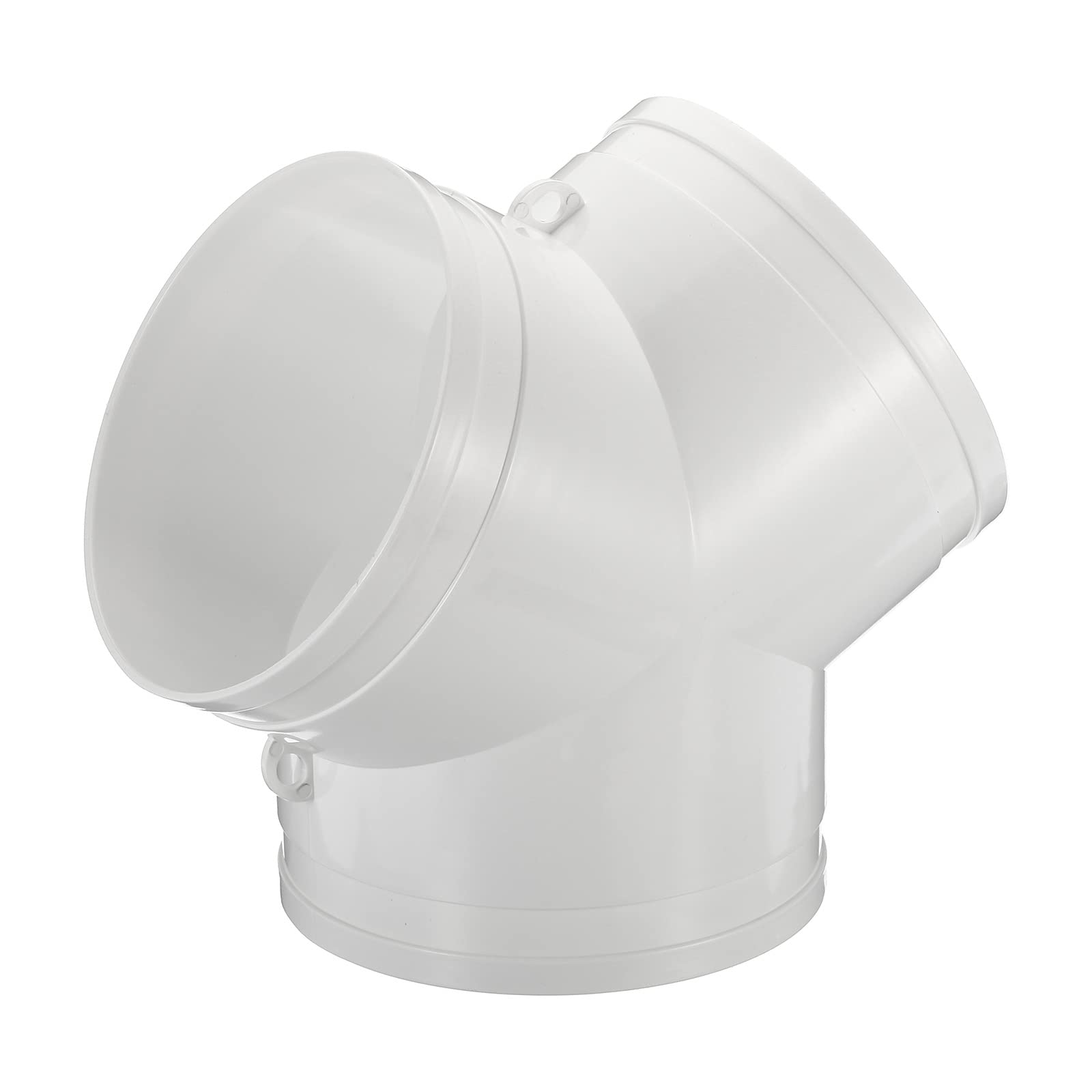 PATIKIL 6 Inch 3 Way Duct Splitter, Y Connector Air Vent Duct Connector Hose Exhaust Pipe Adapter for HVAC Dryer Exhaust Fan Vent Systems, White