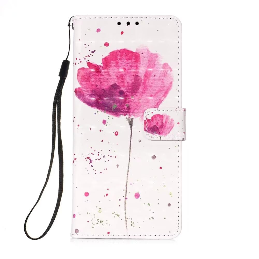 Bnvdfre for Sony Xperia 10 VI Case Protective Wallet Flip Phone Case Shockproof Card Holder Magnetic Stand Cover for Sony Xperia 10 VI,Flower