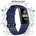 NANW Replacement Bands Compatible Fitbit Charge 3 Charge 3 SE, Silicone Wristband Air Holes Breathable Watch Band Compatible Fitbit Charge 3 Smartwatch for Women Men