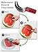 Watermelon Slicer Deluxe 3-PC Set (includes Stainless Steel Slicer/Tong Combo, Melon Baller/Carver-in-one, Flexible Plastic Edge Coring Knife)