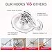 LUXEAR Suction Hooks Vacuum Suction Cup Hook 4 Pack New Design Towel Hooks for Bathroom Kitchen Hook Hangers for Home Removable Wall Vacuum Hook Holder for Smooth Tile Glass and Mirror