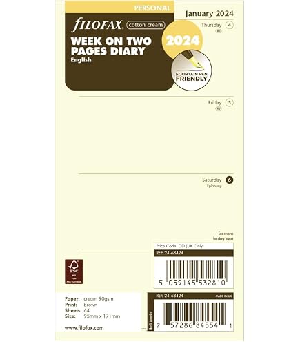 Filofax Planner Filofax 2025 Year Planner Refill - Personal/Compact ...