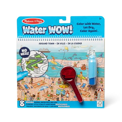 Melissa & Doug On the Go Water Wow! Reusable Water-Reveal Deluxe Activity Pad – Around Town