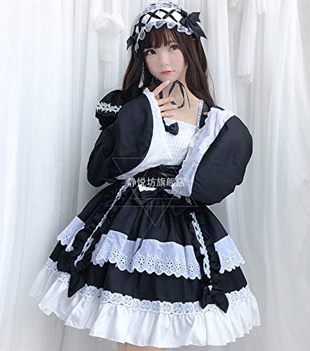 Amazon Co Jp A136 ロリータ ひざ丈ワンピース メイド レース フリル 姫系 甘ロリ チャイナ フォマールドレス ロリィタ チャイナ レディース 大人 ロリ ロリータ 服 ロリータコスプレ ロリィタ 中華 仮装 女性用 可愛い コスプレ 衣装 ライブ イベント フリーサイズ