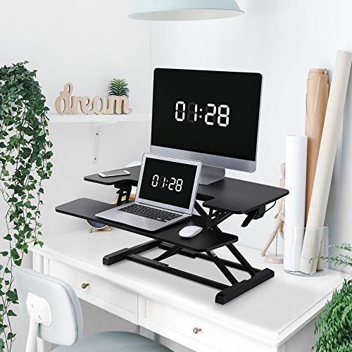 FLEXISPOT Standing Desk Converter 35 Inch Height Adjustable Stand Up