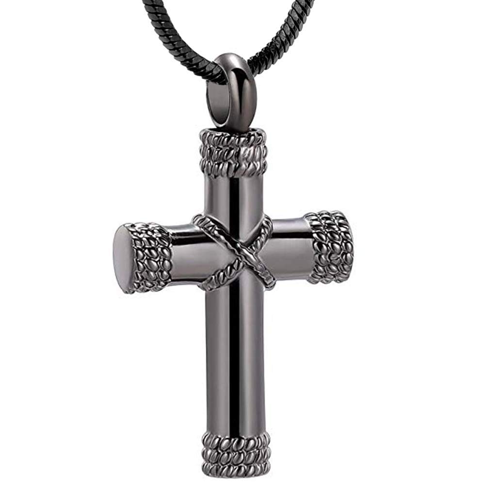 Cremation Jewelry for Ashes Cross Memorial Urn Necklace Pendant Keepsake Religious Cross Ashes Jewelry