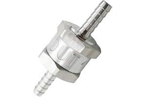 Automotive-leader 6mm 1/4" Fuel Non Return One Way Check Valve Control for Petrol Diesel Fuel Oil Water Aluminium Alloy Accessories