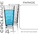 Circleware Parade Drinking Glasses, Set of 4, 17 oz., Clear