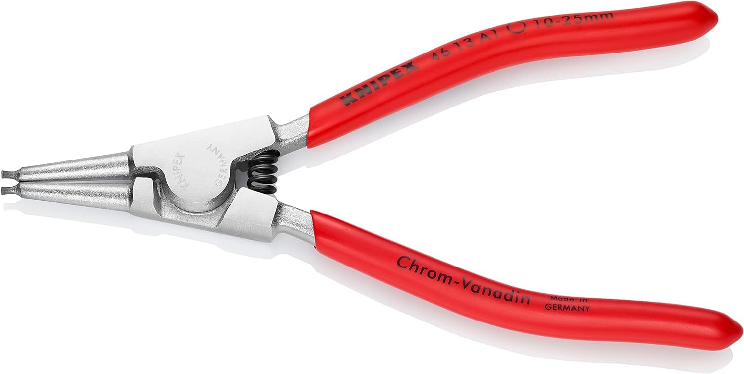 KNIPEX Circlip Pliers for External Circlips on Shafts Chrome-Plated with Plastic Coating 140 mm, 46 13 A1