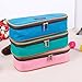 LORJE Big Capacity Multifunction Canvas Pencil Case Bag Storage Organizer Pencil Case- ( Pink)