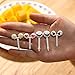 Mmrm 10pcs/set Reusable Cute Mini Eye Fruit Fork Tableware Kid Lunch Easy Decor