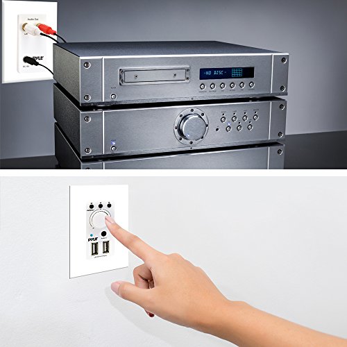 Pyle Bluetooth Receiver Wall Mount InWall Audio Control Receiver w