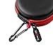 HiGoing Sport Headphone Case Portable Protection EVA Hard Earpieces Sweatproof Travel Carrying Cases with Carabiner, Red