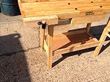 LUMBER JACK WB1520D4 Heavy-Duty Hardwood Workbench 1520x620mm 7" Vise view 6