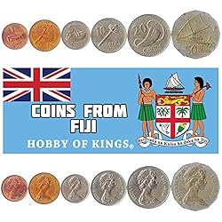 Set of 6 Coins from Fiji: 1, 2, 5, 10, 20, 50