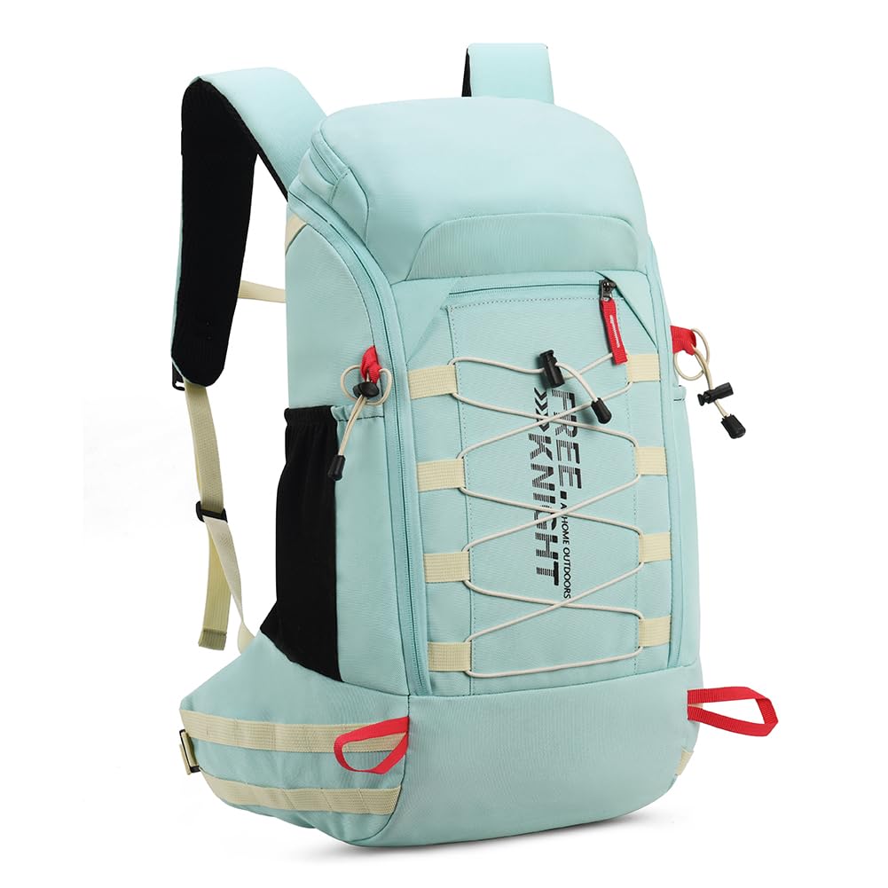 Bseash 40L Lightweight Waterproof Hiking Backpack with Rain Cover,Outdoor Sport Travel Daypack for Camping Climbing Skiing Cycling (Milk Green)