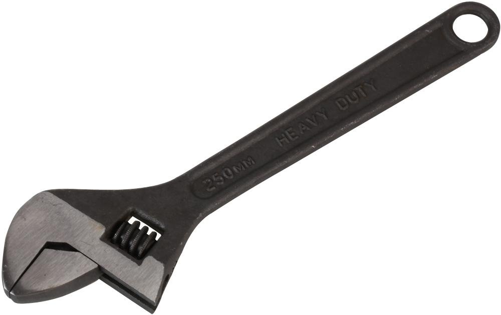 Duratool D03109 10 inch Adjustable Spanner, Black